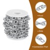 sourcing map 9.8Feet Aluminum Link Chain, Link Cable Chain Flat