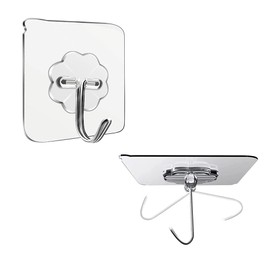VELTO ENTERPRISES - 15 ganchos de pared autoadhesivos resistentes – impermeables y resistentes al aceite de PVC para cocina, baño, ducha, puerta y uso al aire última intervensión, diseño de acero