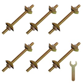 12Pcs Countertop Connector Bolts, M8x120mm Countertop Joint Fasteners Drawbolt, Furniture Fastening Connectors, Butcher Block Joint Connector, Draw Bolt Countertop Flip Connector for Bed Table Frame