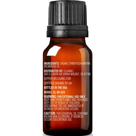 Cliganic USDA Organic Palmarosa Essential Oil, 100% Pure Natural Undiluted (10ml), for Aromatherapy | Non-GMO Verified