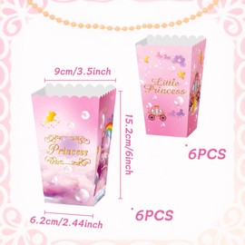 BACH AND BOUJEE 12 PCS Little Princess Candy Favor Bags Princess Castle Favor Treat Goodies Bags for Princess Party Decorations Baby Shower Supplies