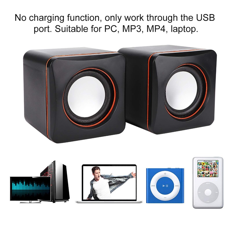 Speaker, 3.5mm Stereo Compact Computer Speaker Style Mini for Computer