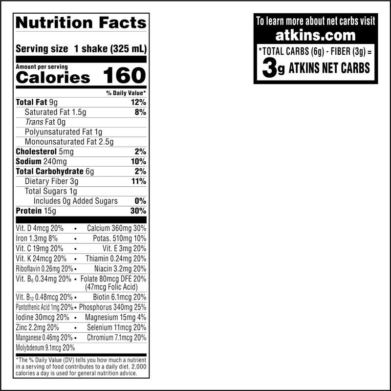 Chai Tea Latte Flavored Protein Shake, High Protein Shake, Low