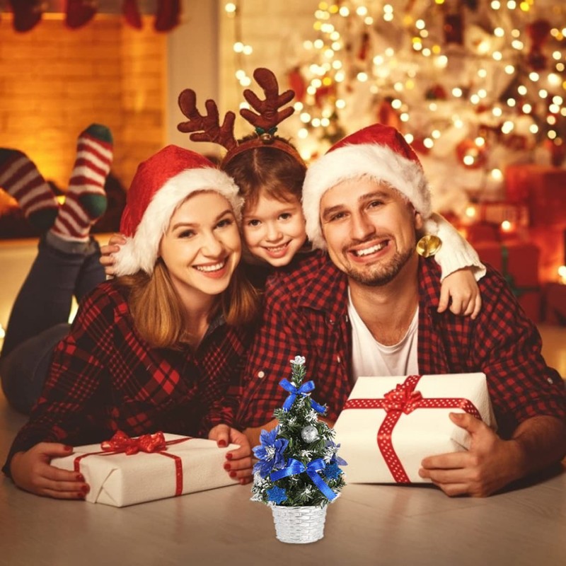 Mini Christmas Tree Artificial Small Xmas Tree Tabletop Desk Decorations