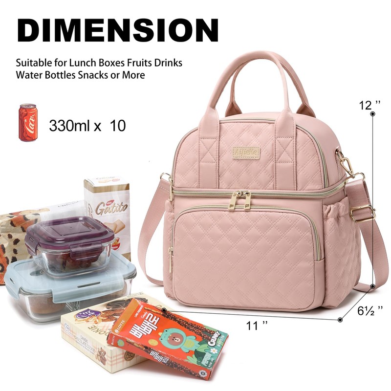 AIJIEKE Lunch Bag for Women, Work Lunch Box Insulated Lunch