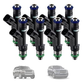 Fuel Injector Set × 8 (4-Hole) FIT Ford 5.4 L V8 – Expedition 2009-2014, F-150 2009-2010, Lincoln Navigator 2009-2014 (Gas & Flex) – Replaces 9L3Z-9F593-B 0280158174 FJ1003 9L3E-9F792-GA