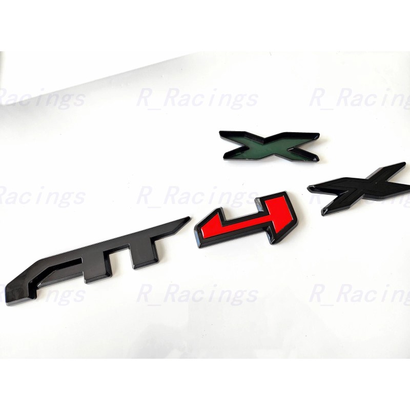 Auto Front Grill Gloss Black Red AT4X OVERLAY Emblem 2023+