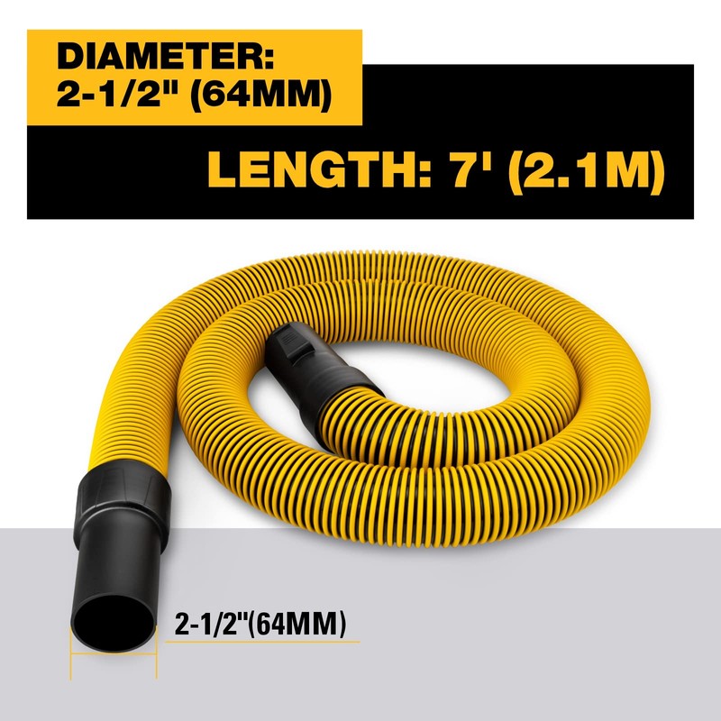 DEWALT DXVA19-2501 Durable Vacuum Hose, Compatible With DXV12P DXV14P DXV16P