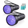 Consciot 2 Pack UV Flashlight Black Light, 51 LED 395nm