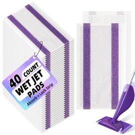 40 Count Mopping Pad for Wet Jet Mop Disposable Wetjet Pads Refills Replacement for Wet Pads Refill Compatible with Wet Jet Pads Thickness & Absorbent for Household Multi-Surface