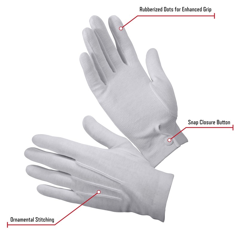 Rothco Gripper Dot Parade Gloves - Elevate Your Parade Uniform
