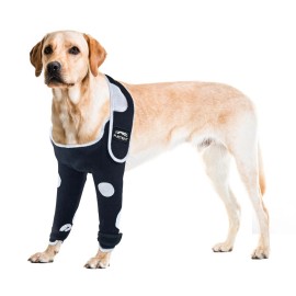 Doglemi XS- 17-19 Dog Suitical Recovery Double Sleeves Dog Apparel, Pet Prevent Licking