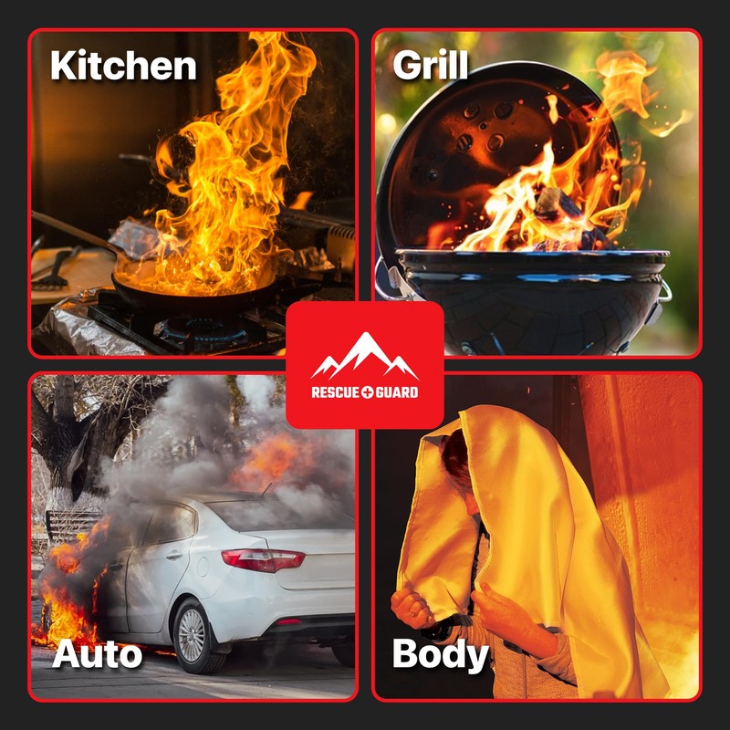 Fire Blanket 1 Pack 40”x40” - Fire Blankets Emergency for