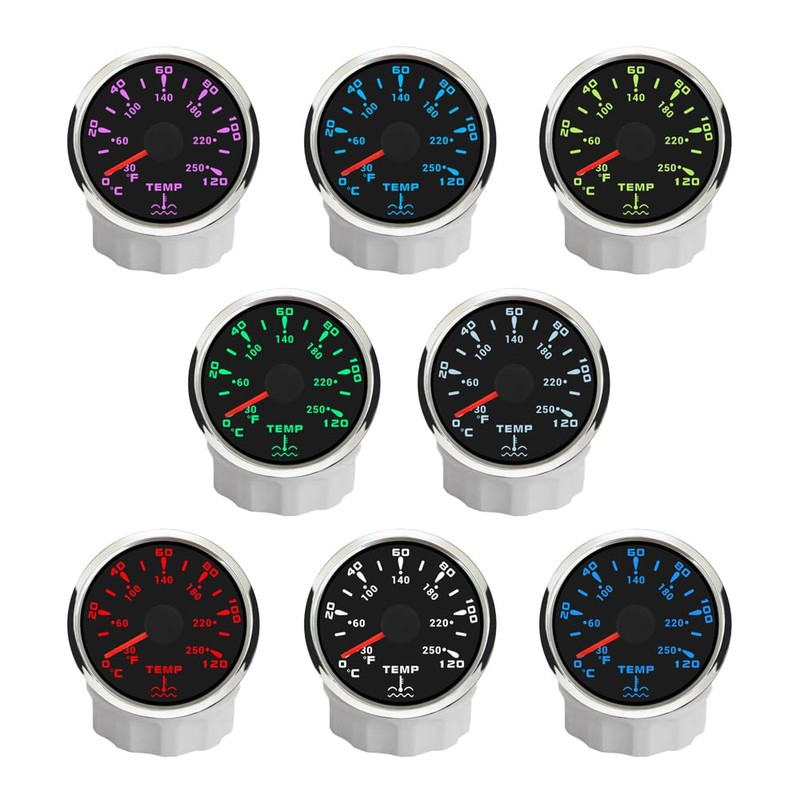 ELING 52mm Water Temp Gauge 0-120 Degree Temperature Meter 12V