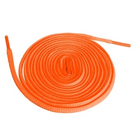 Shoeslulu 54" Premium Oval Colorful Fashion Sneakers Shoelaces ([Oval] 54 in. (140 cm), Neon Orange)