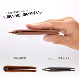 MILAGRO eami103 Amanda Oil Leather Slim Wallet, No Coin Purse (Wallet, Men's, Billfold, Thin, Small, Brand, Himeji Leather, Genuine Leather, Christmas, Father's Day, Spring Wallet), navy