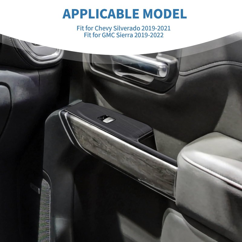 PDKLIN for Silverado Window Switch Door Panel Trim Cover for
