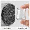 BRIOTA 32 Pcs Chair Leg Floor Protectors, Clear TPE Caps