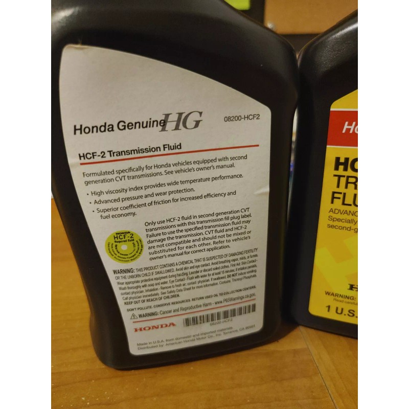 Honda 5 QTS GENUINE OEM HONDA HCF-2 CVT FLUID WITH