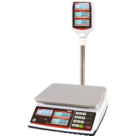 VisionTechShop TVP-30P Price Computing Scale with Pole Display, Lb/Oz/Kg Switchable, 30lb Capacity, 0.005lb Readability, NTEP Legal for Trade COC #19-038
