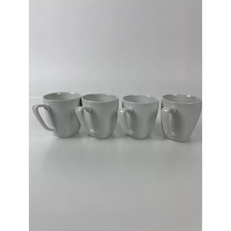 LOT OF 4 VINTAGE DELTA AIRLINES MUGS CUPS WHITE PORCELAIN