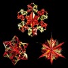 SET of 3 Christmas Foil Ceiling Decoration Hanging 40cm -