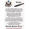 Kabar United States Army Replacement Certificate