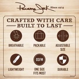 Panama Jack Women's Safari Hat - Woven Aztec Band, Paper Braid Straw, 3" Big Brim (Natural)