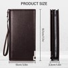 AdiStylinno Mens Wallet, Multifuction Credit Card Holder Long PU Leather