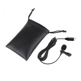 KONTONTY Active Pickup Lavalier Mic Phone Recording Mic Clip Small Condenser Microphone for Live Broadcast Vlogging
