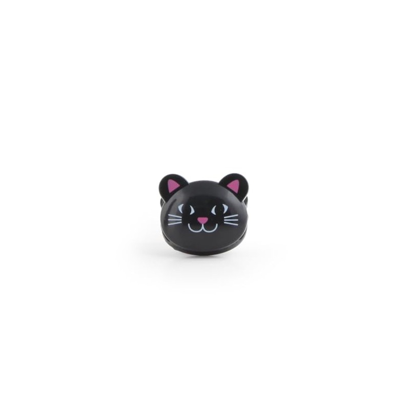 Kikkerland Woodlands Clip para bolsa, Gato, Negro, 1