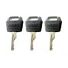 3Pcs Black Ignition Keys Replacement Key for Case IH Tractor