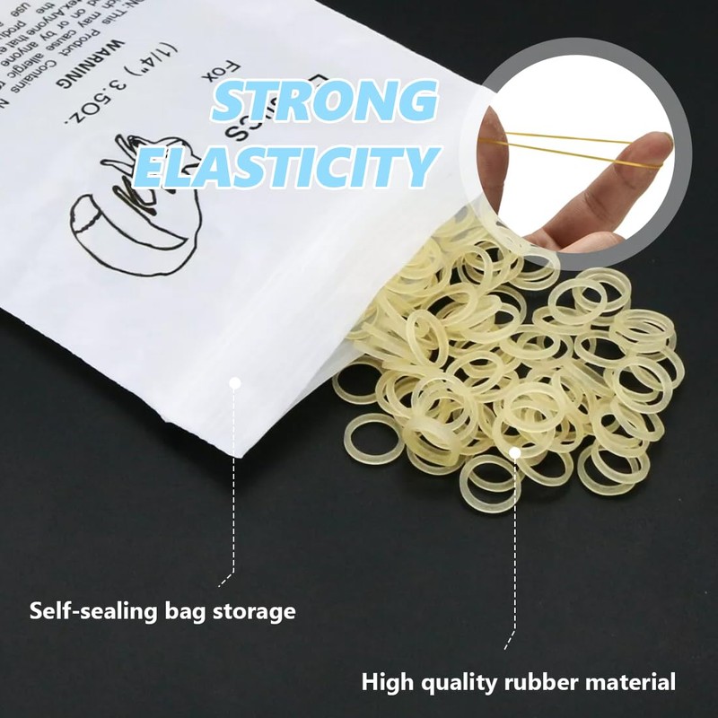 WUSJCOF Set of 4 Teeth Rubber Bands, Orthodontic Elastic with