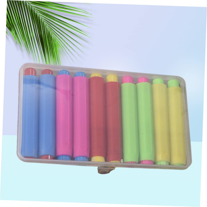 Ciieeo 10pcs Girl Chalk Holders Tasteless Chalk Storage with Box