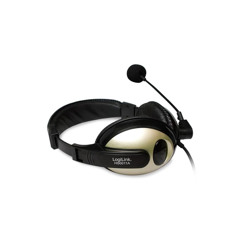 LogiLink HS0011 A Stereo Headset with Microphone Black