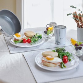 Bestco NX-171 MARBLE KITCHEN Tumbler, 12.8 fl oz (380 ml), Cold Insulation, Double Wall Vacuum, White, Marble Pattern