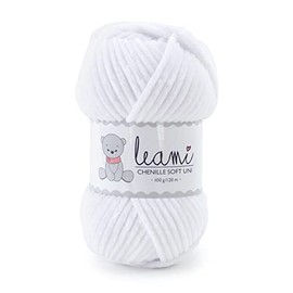 LEAMI Chenille Soft UNI 101 White (100g/120m)