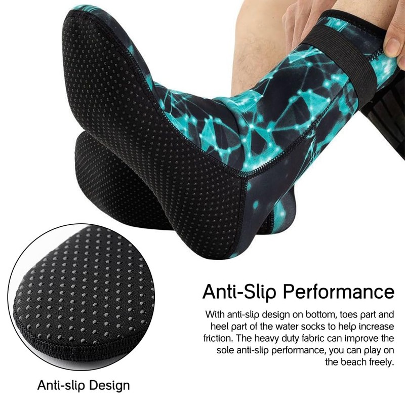 NARUTOO 3mm Neoprene Wetsuit Socks,Thermal Wetsuit Socks, Quick-Drying Diving Socks