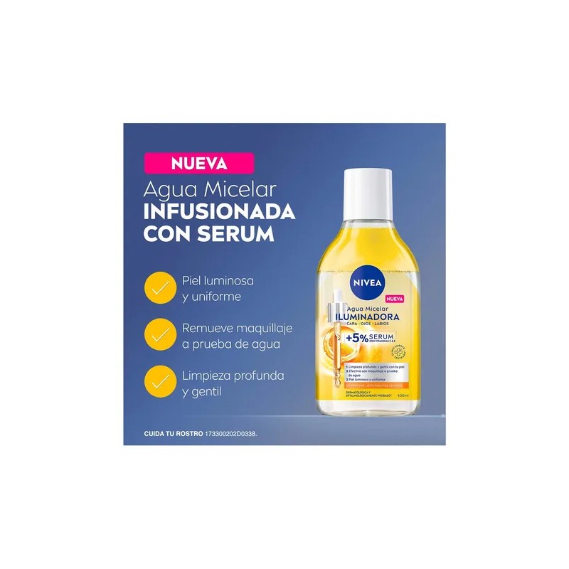 Nivea agua micelar iluminadora 400 ml | limpia e hidrata