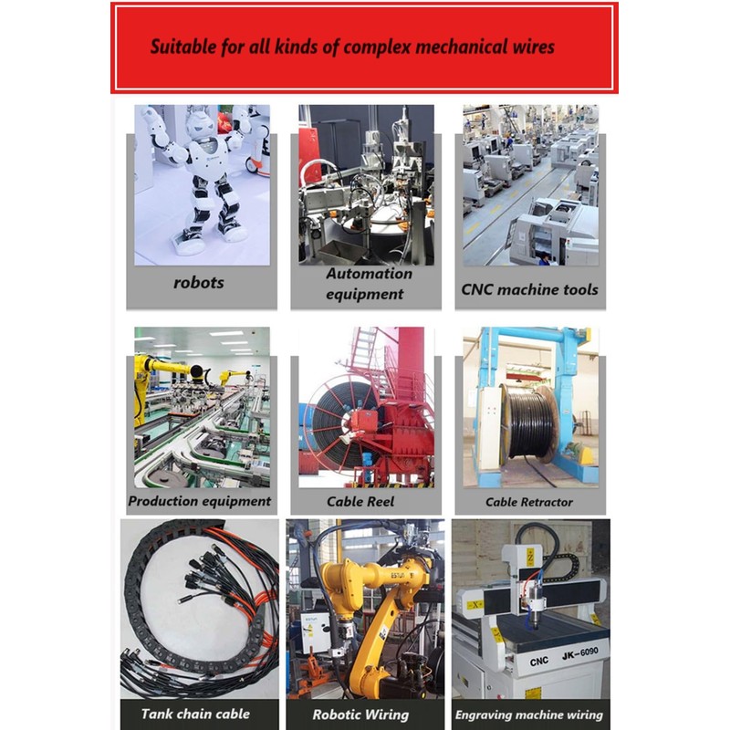 LD-Teemm TRVVP Flexible Shielded Cable, Drag Chain Cable, Multi-Core Control