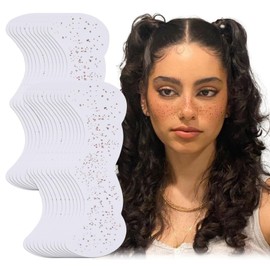 NICENEEDED 24 Stück Glitzer Sommersprossen Gesichtstattoo Goldene Glow Up Make Up Patches Künstliche Sommersprossen Kosmetischer Glitzer Für Das Gesicht.