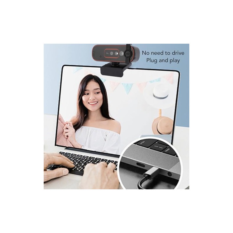 XUMIUZIY Webcam 1080P 30FPS con Hello, Webcam Reconocimiento Facial con