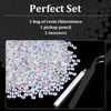 15000pcs 2mm Resin Rhinestones Bulk, White AB Flatback Round Jelly