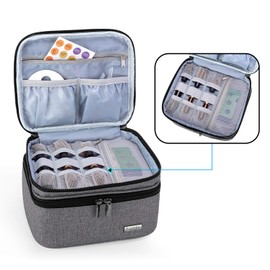 Luxja Essential Oils Carrying Bag - Holds 20 Bottles (5 ml - 30 ml), Portable Organiser for Essential Oils and Accessories