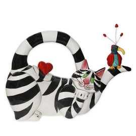 Blue Sky Clayworks Ceramic Figural Teapot Clancey Hearts