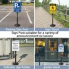 STANDNEE Parking Sign Post Heavy Duty 49" Movable Sign Stand,