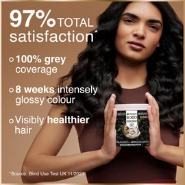 Garnier GOOD Permanent Hair Dye, 100% Grey Coverage, Ammonia-Free, Vegan Hair Colour, with Shea Butter Conditioner, Long-Lasting Glossy Colour for 8 Weeks, No-Drip Formula, 2.0 Truffle Black