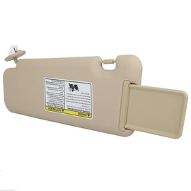OCPTY Right Passenger Side Beige Sun Visor with Sunroof Fit for 2008 2009 2010 2011 2012 2013 for Toyota for Highlander (74310-48520-E0,74320-48490-E0)
