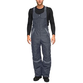 Arctix Men's Tundra Ballistic Bib Overalls With Added Visibility, Steel, X-Large/34" Inseam