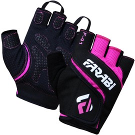 Farabi Sports Weight Lifting Gloves - Gym Gloves for Men & Woman Fitness, Training, Weightlifting, Workout Weight Gloves (Black/Pink, M)